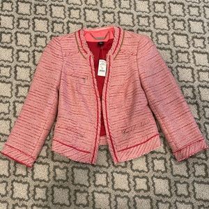 NWT WHBM Pink Tweed Jacket